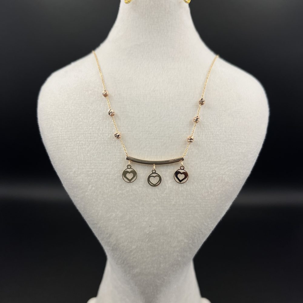 آویز طلا لیزری قلب و دایره – زنانه – وزن 1.780 گرم – طراحی ظریف و خاص